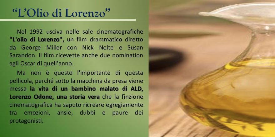 Olio di lorenzo a cosa serve