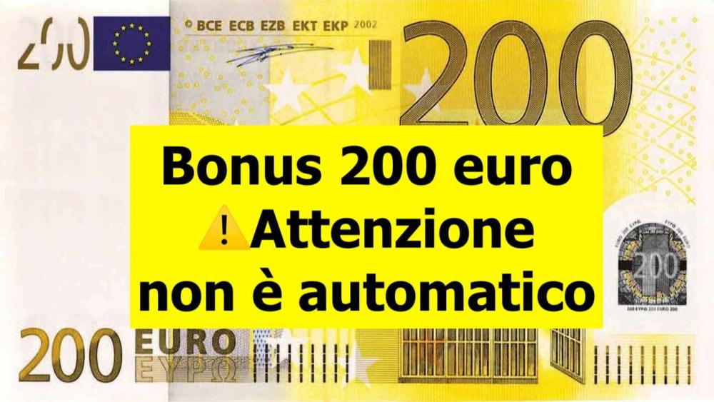 Bonus 200 Euro Reddito